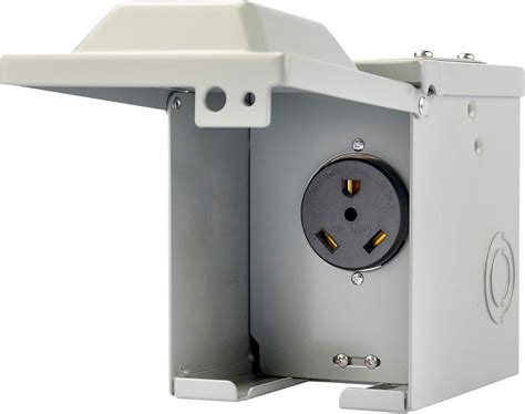 30 amp exterior weatherproof electrical box|electrical outlet for round box.